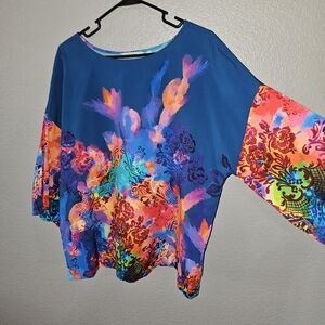 Soft surroundings floral water color tunic